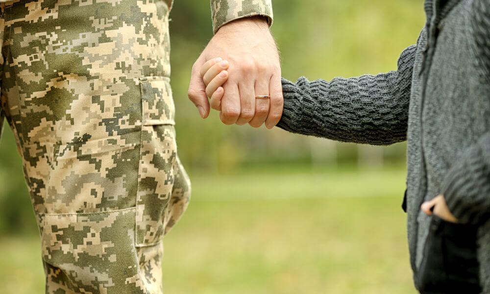 A dad and son experiencing the challenges of military families
